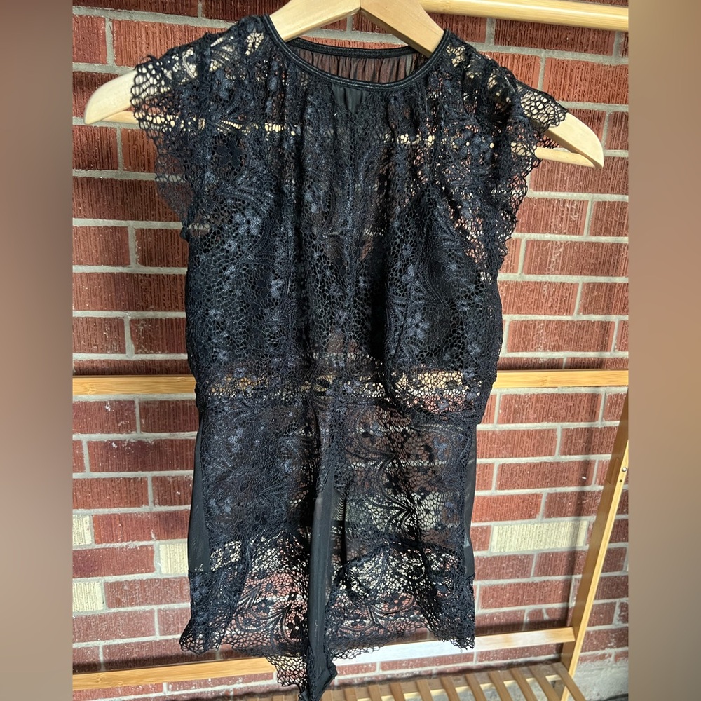 Black lace bodysuit